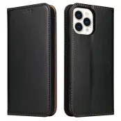 FIERRE SHANN iPhone 14 Pro Max Plånboksfodral Konstläder - Svart