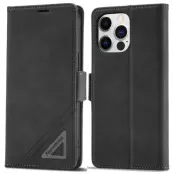 FORWENW F3-Series iPhone 14 Pro Max Plånboksfodral Konstläder - Svart