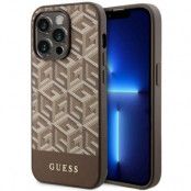 Guess iPhone 14 Pro Max Mobilskal MagSafe GCube Stripes - Brun