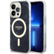 Guess iPhone 14 Pro Max Mobilskal MagSafe Marble - Svart