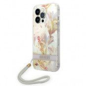 GUESS iPhone 14 Pro Max Skal Flower Strap - Lila