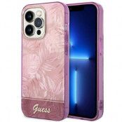 GUESS iPhone 14 Pro Max Skal Jungle Collection - Rosa