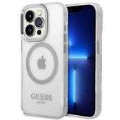 GUESS iPhone 14 Pro Max Skal Magsafe Metal Outline - Silver
