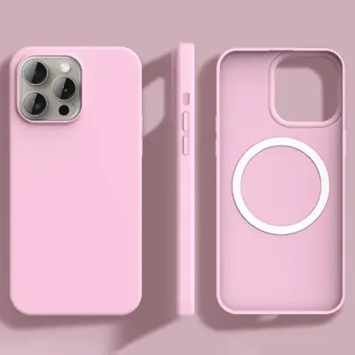 Mobilskal till iPhone 14 Pro Max MagSafe Ultra Thin Silikon (Sakura Rosa)