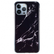 iPhone 14 Pro Max Mobilskal Marble Pattren - Svart