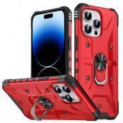 iPhone 14 Pro Max Skal Ringhållare Armor - Röd