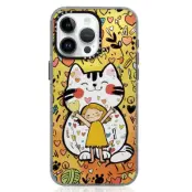 JAUCASE iPhone 14 Pro Max Mobilskal MagSafe Cartoon Cat - Gul