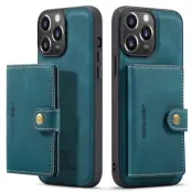 JEEHOOD Mobilskal till iPhone 14 Pro Max Retro Konstläder Grön