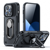 Joyroom iPhone 14 Pro Max Skal Ringhållare Dual Hinge - Svart