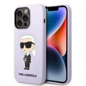 Karl Lagerfeld iPhone 14 Pro Max Skal Silicone Ikonik - Lila