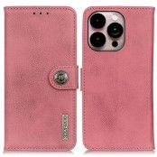 KHAZNEH iPhone 14 Pro Max Plånboksfodral Retro - Rosa