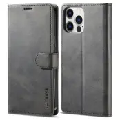 LC.IMEEKE iPhone 14 Pro Max Plånboksfodral Konstläder - Svart