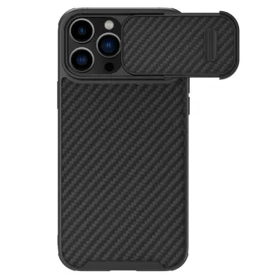 NILLKIN Mobilskal till iPhone 14 Pro Max Carbon Fiber Svart