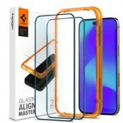 Spigen iPhone 14 Pro Max Skärmskydd i Härdat Glas Alm FC 2-Pack - Svart