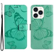 Trolsk Imprint Big Butterfly Wallet (iPhone 14 Pro Max) - Grön