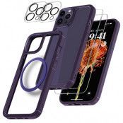 [6in1] BOOM iPhone 14 Pro Skal - Kameralinsskydd - Härdat Glas - MagSafe Ring