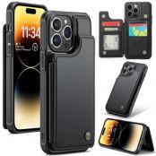 CASEME iPhone 14 Pro Mobilskal Korthållare C22 RFID - Svart