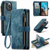 CASEME iPhone 14 Pro Plånboksfodral C30 Zipper - Blå