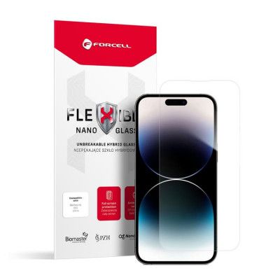 Forcell Flexibelt Hybridglas Skärmskydd iPhone 14 Pro