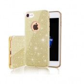 Glitter Skal till iPhone 14 Pro 6,1 Guld - Skyddande Mobilfodral