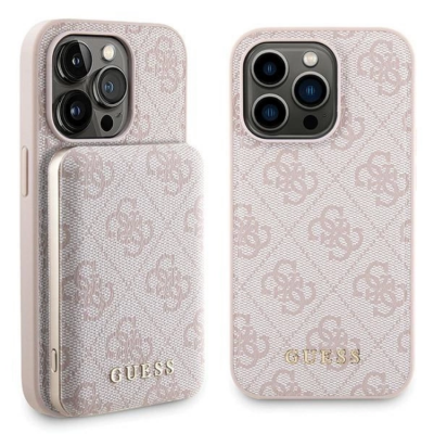 Guess Mobilskal till iPhone 14 Pro Med Powerbank 5000mAh Magsafe Metal Logo