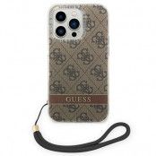 GUESS iPhone 14 Pro Skal Print Strap - Brun