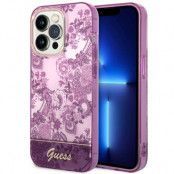 GUESS iPhone 14 Pro Skal Porcelain Collection - Fuschia