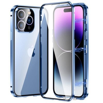 iPhone 14 Pro Skal Metall Magnetic - Blå