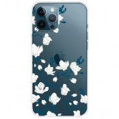 iPhone 14 Pro Skal Pattern Printing - Vit Blommor