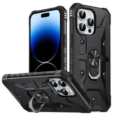 iPhone 14 Pro Skal Ringhållare Armor - Svart