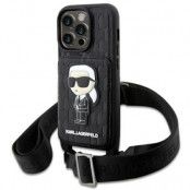 Karl Lagerfeld iPhone 14 Pro Halsbandsskal Crossbody Ikonik