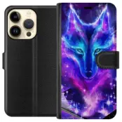 Plånboksfodral till Apple iPhone 14 Pro med Neon Varg