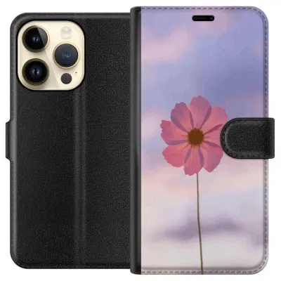 Plånboksfodral till Apple iPhone 14 Pro med Rosa blomma