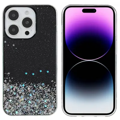 Trolsk Starry Sky Glitter Case (iPhone 14 Pro) - Rosa