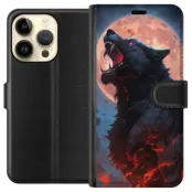Plånboksfodral till Apple iPhone 14 Pro med Ylande varg
