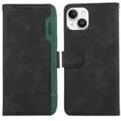 ABEEL iPhone 14 Plånboksfodral RFID-Skydd Konstläder Svart