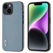 ABEEL Mobilskal till iPhone 14 Äkta Lädere Äkta Läder och TPU - Blå