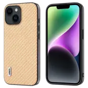 ABEEL Mobilskal till iPhone 14 i Kolfiber Textur - Gul