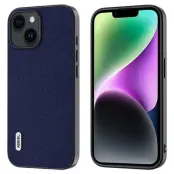 ABEEL Mobilskal till iPhone 14 Äkta Läder Anti-Drop Äkta Läder Blå