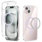 ABEEL Mobilskal till iPhone 14 MagSafe Anti Scratch Klar TPU Lila