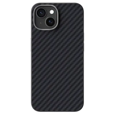 ABEEL Mobilskal till iPhone 14 MagSafe Svart Textur Svart