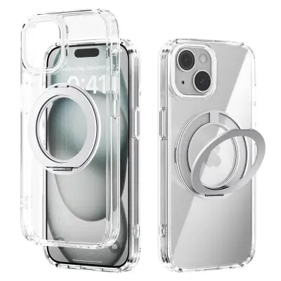 ABEEL Q-LUCK Mobilskal till iPhone 14 Shockproof TPU + PC Silver