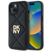 DKNY iPhone 14 Mobilskal Quilted Stack Logo - Svart