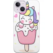 Mobilskal till Apple iPhone 14 med Glad enhörning