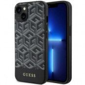 Guess iPhone 14 Mobilskal MagSafe GCube Stripes - Svart