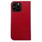 iPhone 14 / 13 Plånboksfodral Smart Magnet - Röd