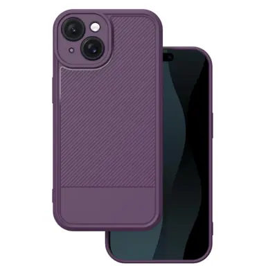 iPhone 14 Mobilskal Simple Carbon - Lila