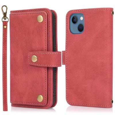 iPhone 14 Plånboksfodral Flip - Röd