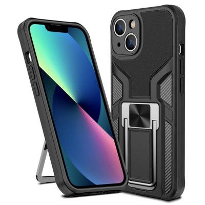 iPhone 14 Skal Kickstand - Svart