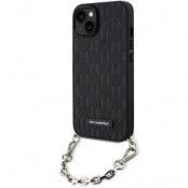 KARL LAGERFELD iPhone 14 Mobilskal Saffiano Monogram Chain